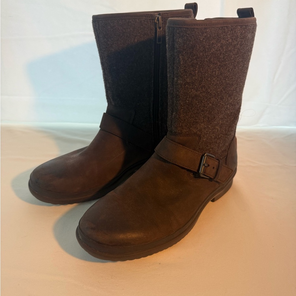 UGG Dark Brown and Gray Winter Boots